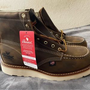 Thorogood American Heritage Moc-toe Steel Toe Boots. 6” Trail Crazy Horse. 9EE